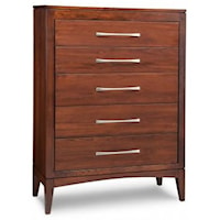 Solid Maple 5 Drawer High Boy Chest