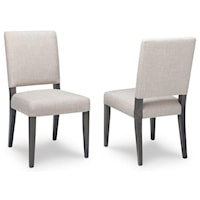 Solid Wood Side Chair with Upholstered Back and Seat