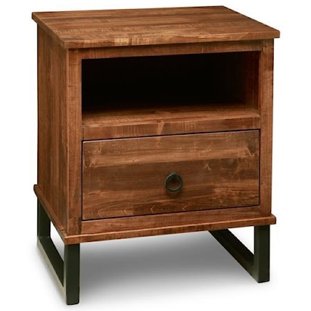 Solid Maple 1 Drawer Nightstand