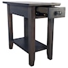 Handstone Demilune Solid Wood Chairside Table