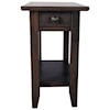 Handstone Demilune Solid Wood Chairside Table