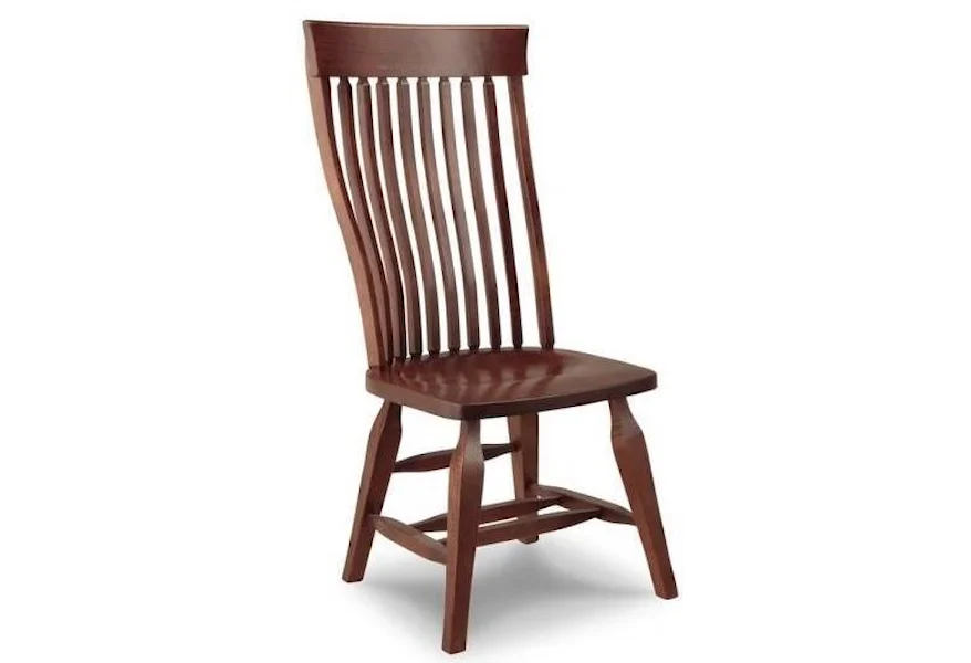 Florence Side Chair with Wood Seat by Handstone at Stoney Creek Furniture 