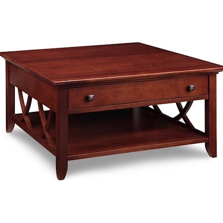 Coffee Table with Drawer and Shelf
