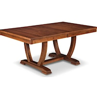 42x72" Trestle Dining Table with 2 Leaves