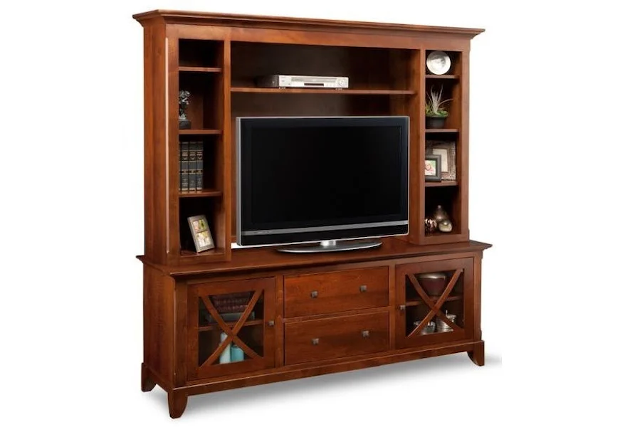 Florence 75" HDTV Cabinet with Hutch by Handstone at Stoney Creek Furniture 