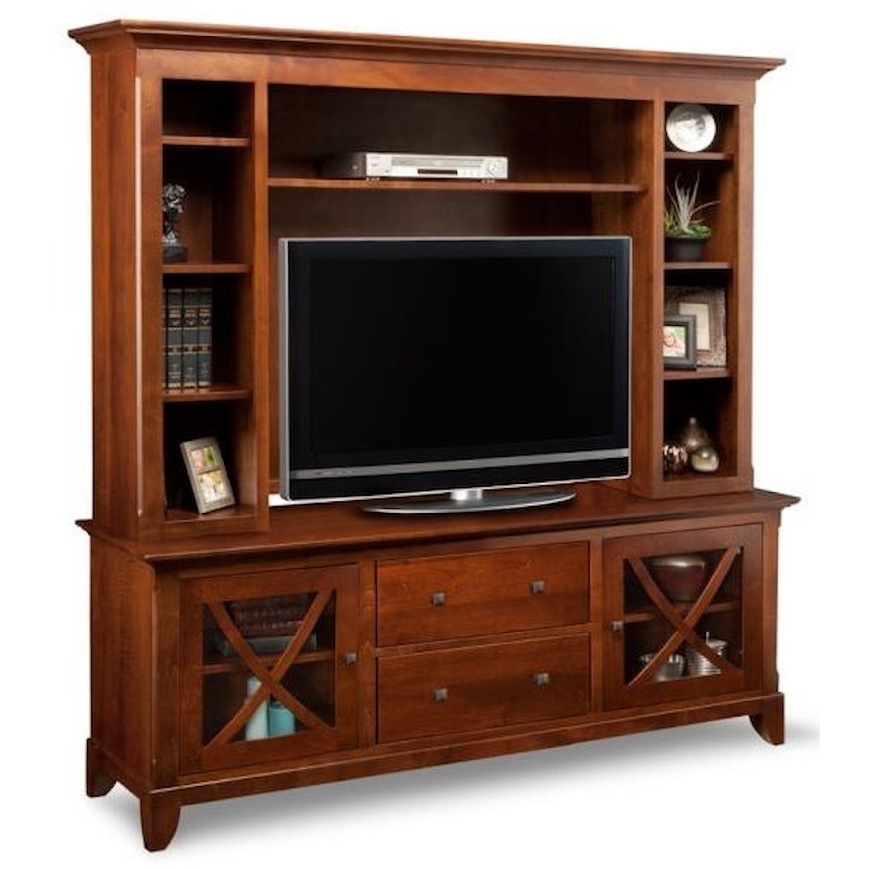 Handstone Florence 75" HDTV Cabinet with Hutch