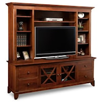 85" HDTV Cabinet with Hutch and Eight Shelves