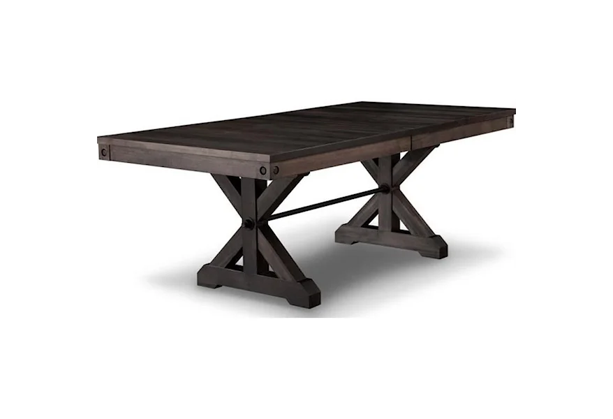 Rafters 42x60 Trestle Table by Handstone at Stoney Creek Furniture 