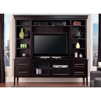 84" Solid Wood HDTV Cabinet with Hutch