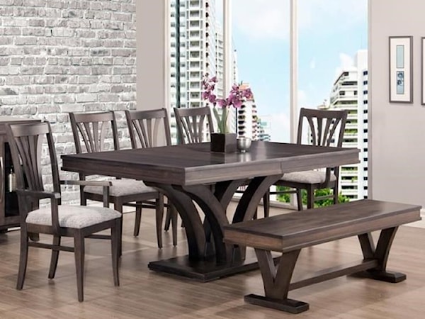 Customizable Table and Chair Set with Bench