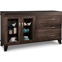 Customizable Verona Sideboard with Glass Doors