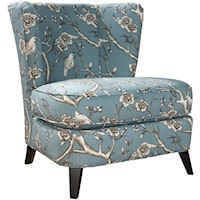 Contemporary Tiara Accent Chair with Tapered Feet