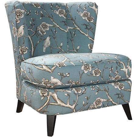 Contemporary Tiara Accent Chair with Tapered Feet