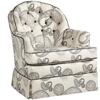 Casual Marcia Swivel Rocker with Welting
