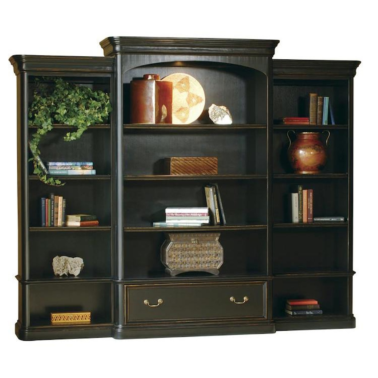 Hekman 7-9100 Executive Wall Bookcase