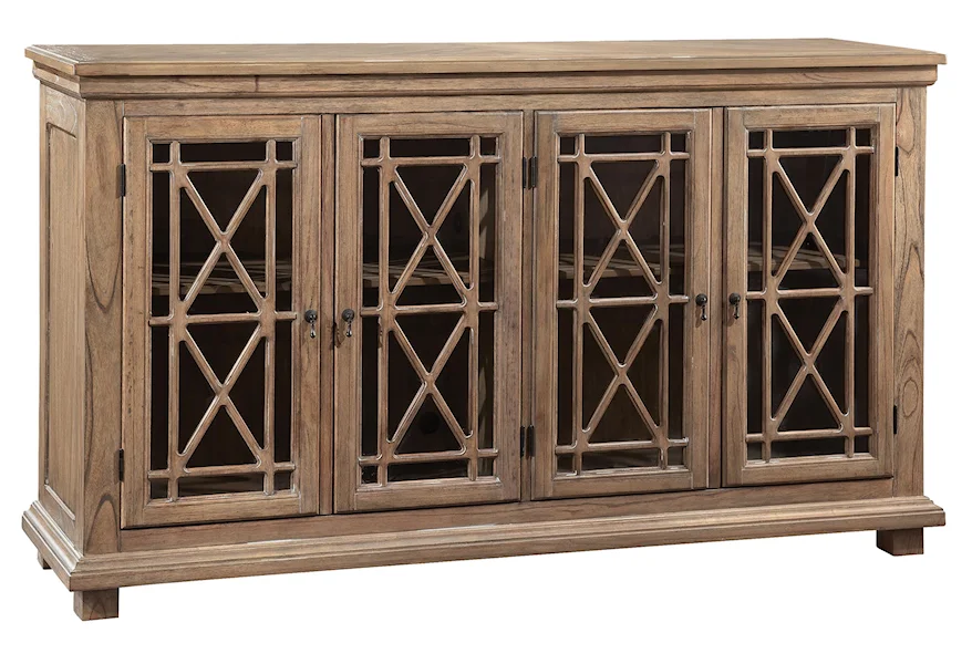 Accents and Occassional Lattice Front Entertainment Console by Hekman at Alison Craig Home Furnishings