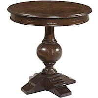 Round Pedestal Lamp Table