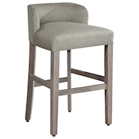 Erin Upholstered Bar Stool with Low Back