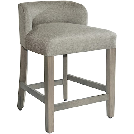 Erin Upholstered Counter Stool with Low Back