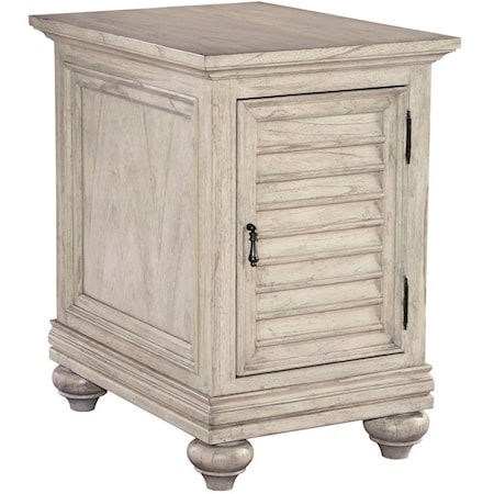 Louvered Door Chairside Chest