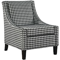 Contempary Krystyn Accent Chair with Scooped Track Arms