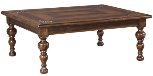 Traditional Rich Brown Elegant Coffee Table