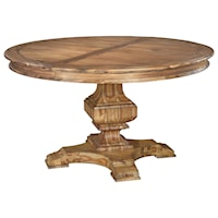 Round Dining Table with Leaf