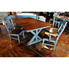 Hermie's Table Shop X-Base Customizable Solid Wood Dining Table