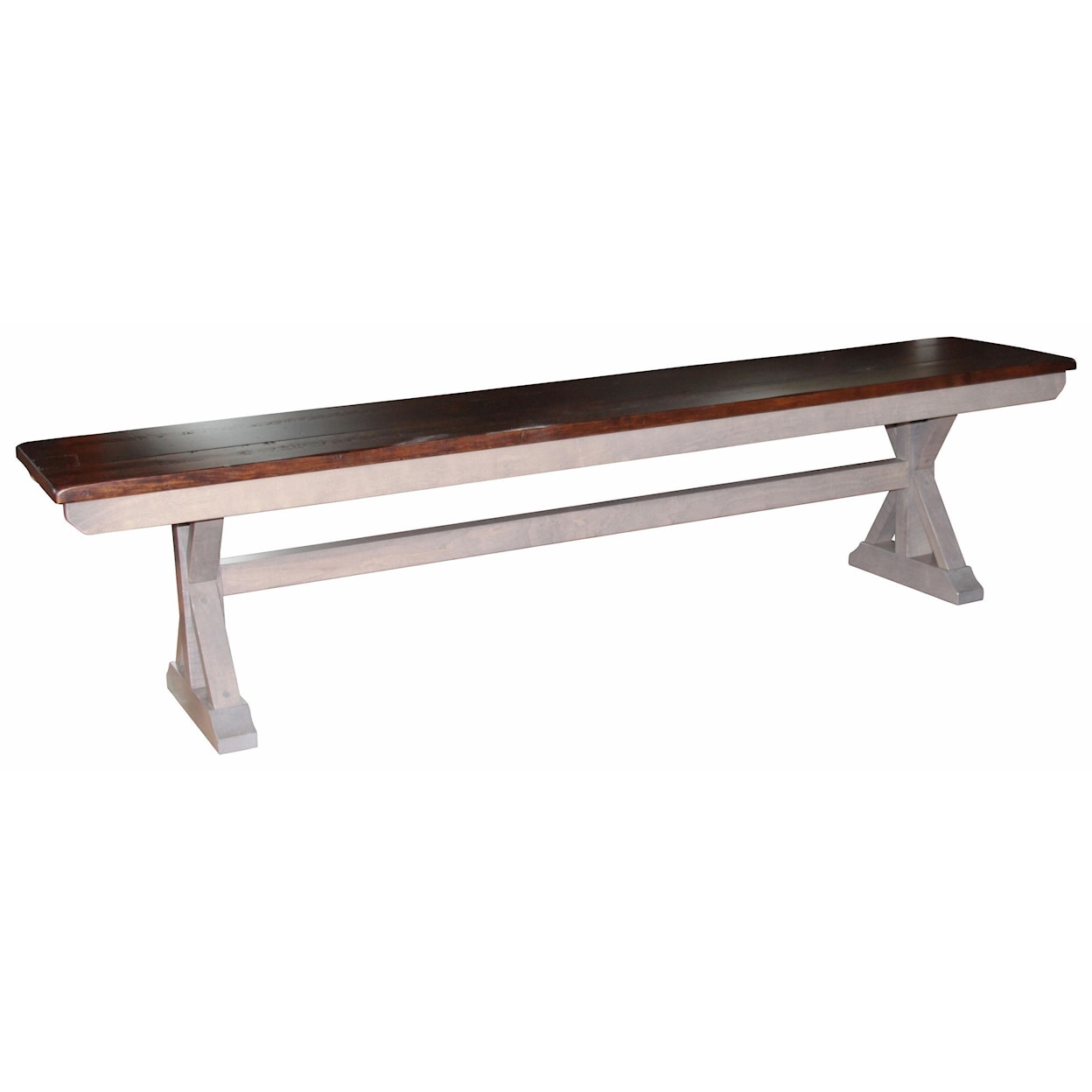 Hermie's Table Shop X-Base Customizable Solid Wood Dining Bench