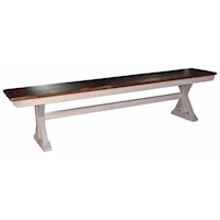 Customizable Solid Wood X-Base Dining Bench