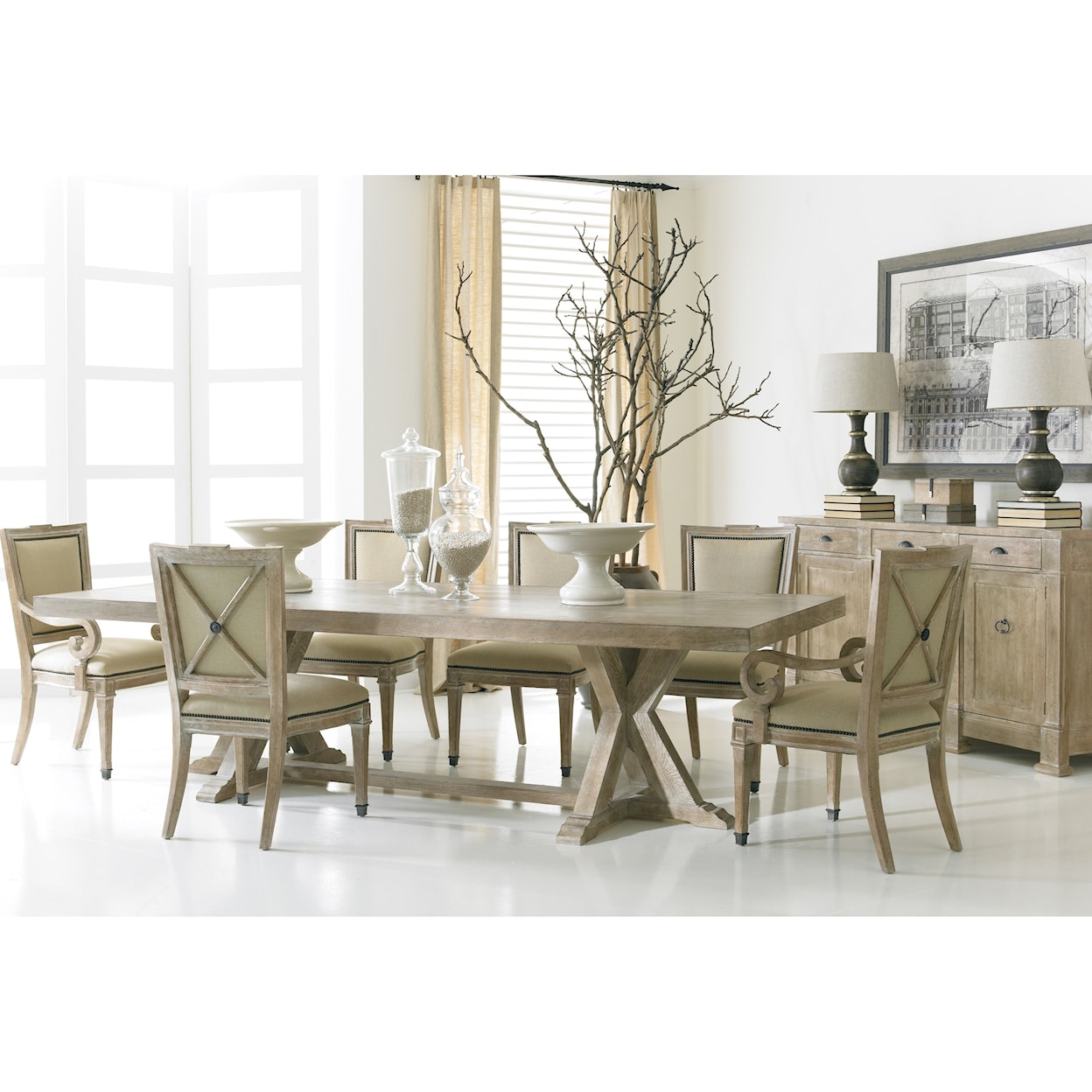 Hickory White Urban Loft Collection Rectangular Dining Table