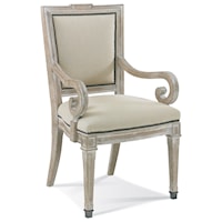 Arm Chair with Upholstered Seat