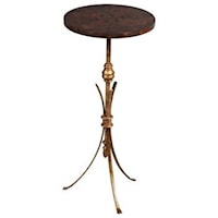 Traditional Wood and Metal Lamp Table