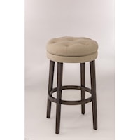 Backless Swivel Counter Stool with Upholstered Seat