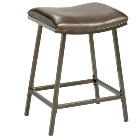Saddle Counter/Barstool with Nested Leg