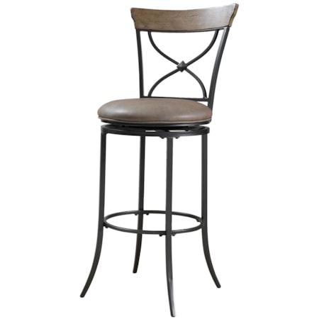 Charleston Swivel X-Back Counter Stool