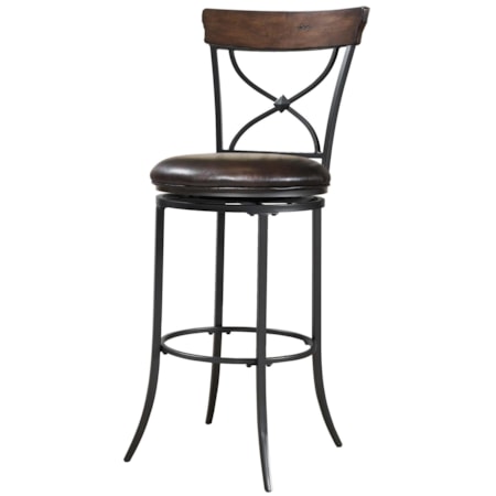 Cameron Swivel X-Back Counter Stool