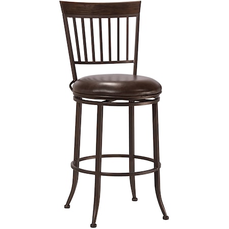 Hawkins Commercial Grade Swivel Counter Stool with Performance Fabric