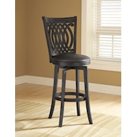 Van Draus Swivel Counter Stool with Flared Legs
