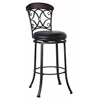 Counter Height Swivel Stool with Upholstered Seat