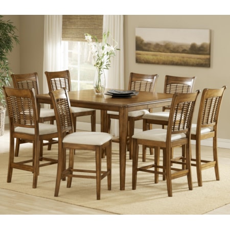 Nine-Piece Counter Height Dining Set