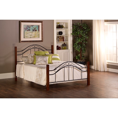 Matson Twin Bed Set with Arched Headboard and Without Rails