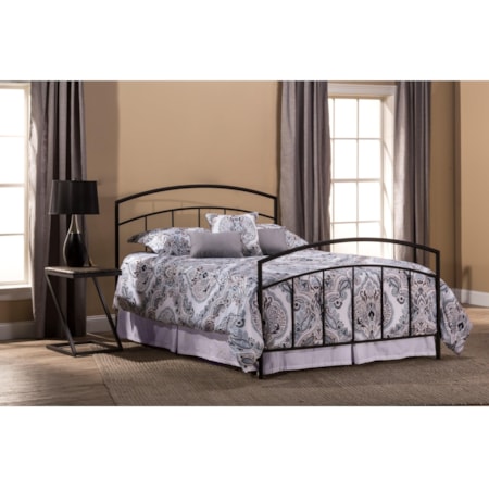 Queen Bed Set with Rails