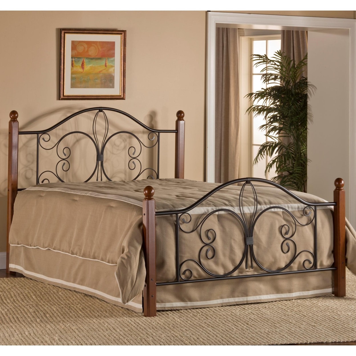 Hillsdale Metal Beds Full Milwaukee Wood Post Bed
