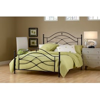Cole King Bed with Arched Headboard and Footboard