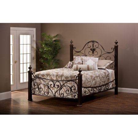 Queen Bed Set with Rails