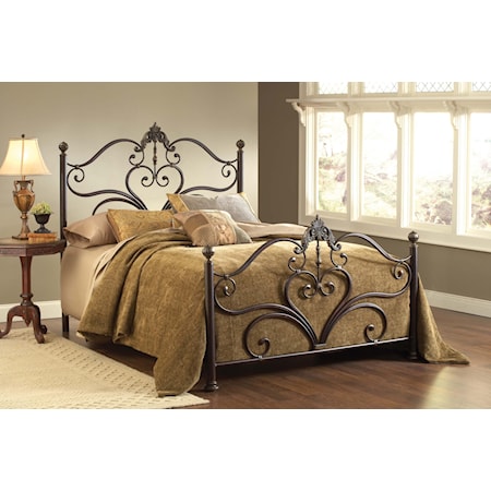 Newton King Bed Set with Scrollwork