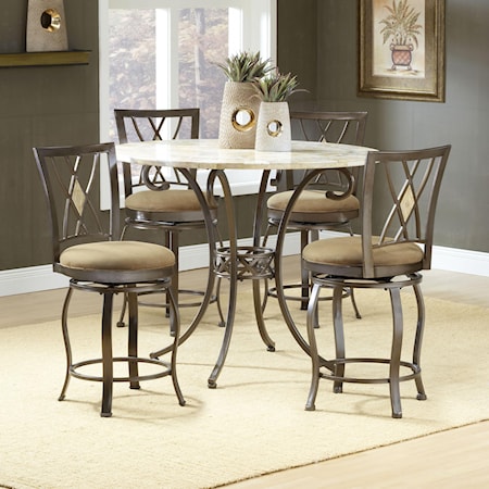 Five Piece Counter Height Dining Set