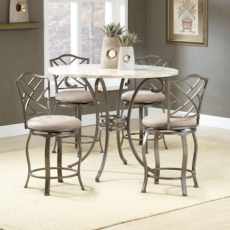 Five Piece Counter Height Dining Set