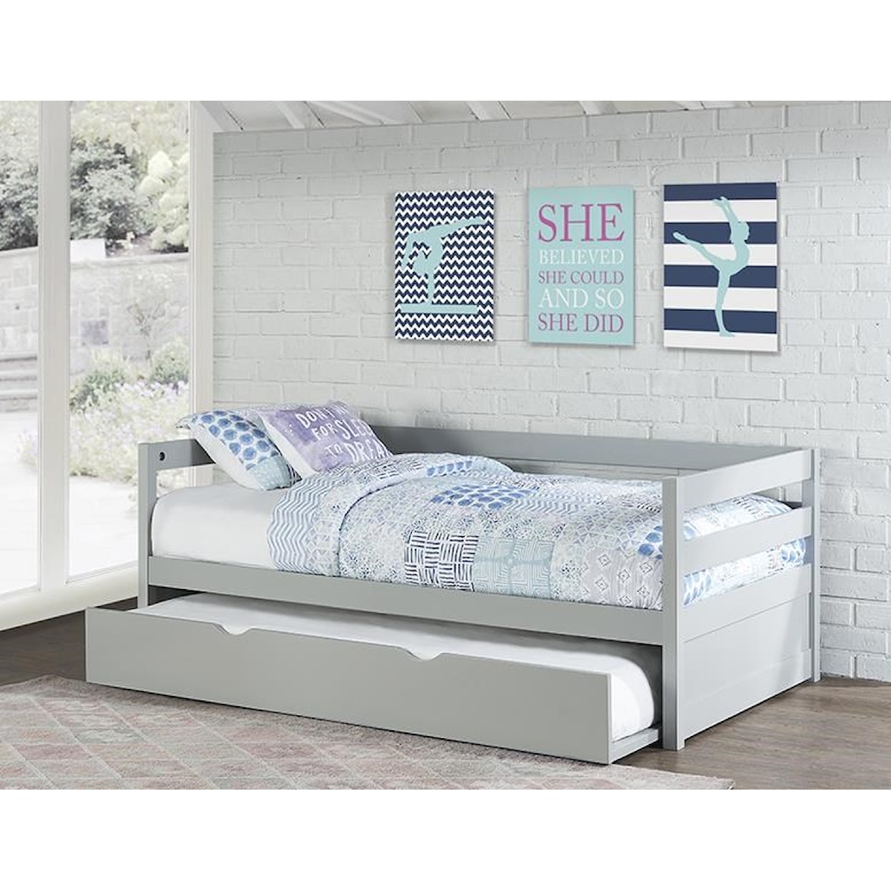 Hillsdale Caspian Gray Daybed with Trundle
